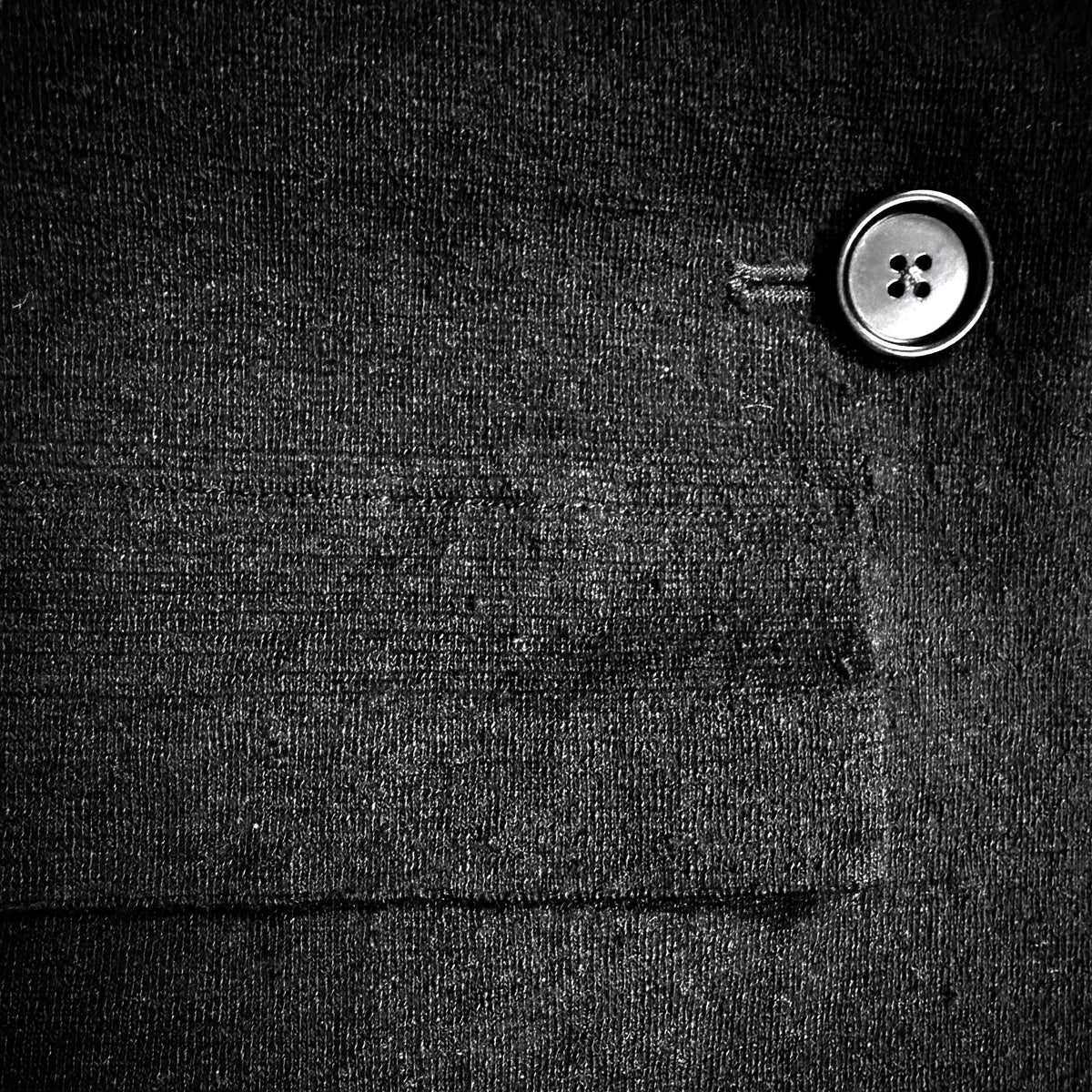 STANDISH. Dolores Blazer in Carbon Black, close-up of the Organic Italian linen knit #color_carbon black