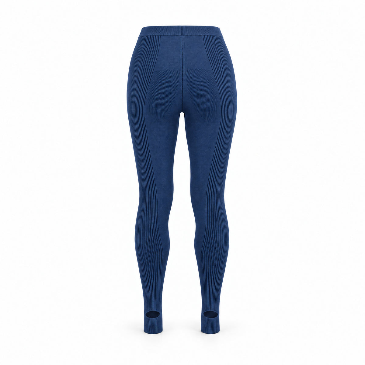 STANDISH. Jodi Tight in Ink Navy, a knit tight, back view #color_ink navy