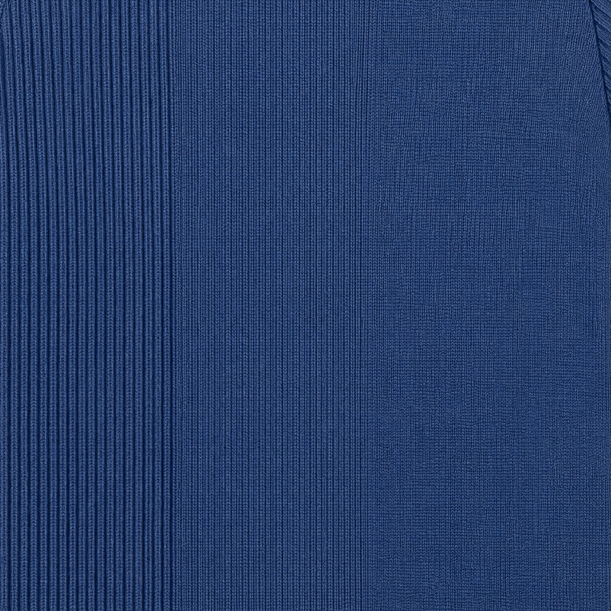 STANDISH. Rhea Top in Ink Navy, close-up of the Organic Italian Supima cotton and mulberry silk knit #color_ink navy