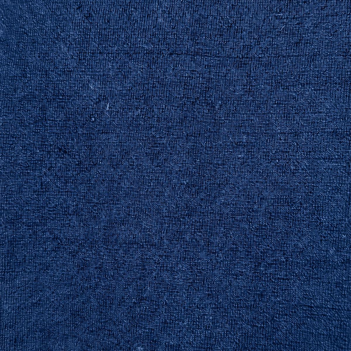 STANDISH. Evie Dress in Ink Navy, close-up of the Organic Italian linen knit #color_ink navy