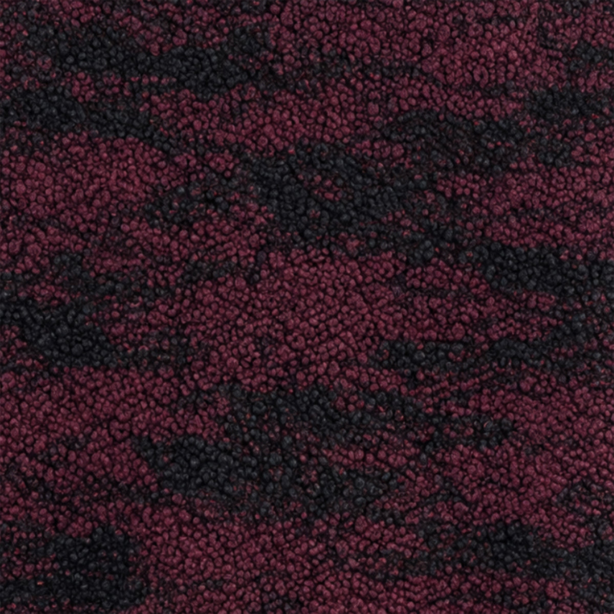 STANDISH. Julie Cardigan in Nocturne Magenta/Carbon Black Jacquard, close-up of the Italian merino wool knit #color_nocturne magenta/carbon black jacquard