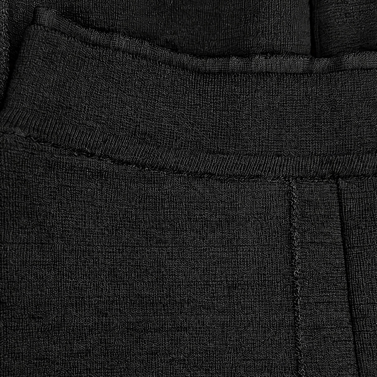 STANDISH. Lola Pant in Carbon Black, close-up of the Organic Italian linen knit #color_carbon black