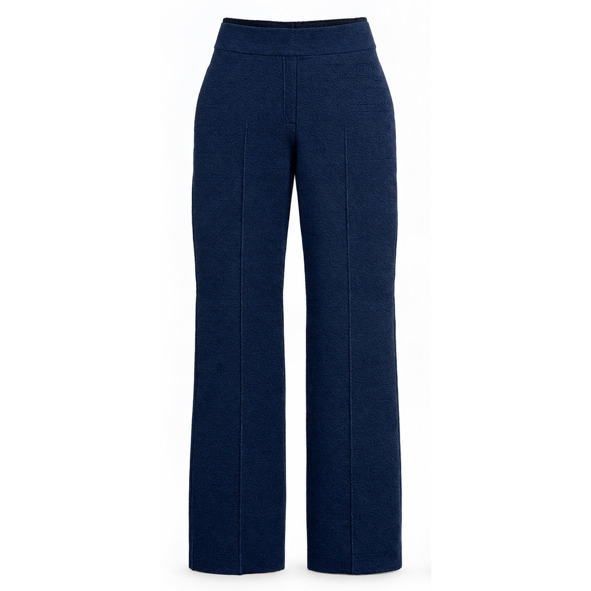 STANDISH. Lola Pant in Ink Navy, a knit pant, front view #color_ink navy