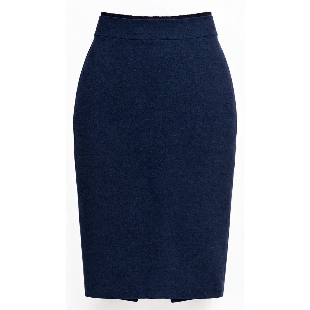 STANDISH. Mickey Skirt in Ink Navy, a knit skirt, front view #color_ink navy
